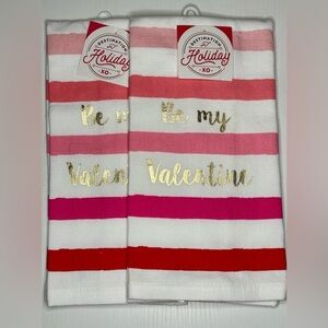 Valentine's Kitchen Towels - Pink and Red